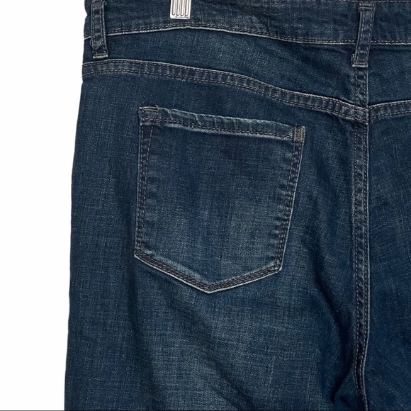 Vintage America Missy Dark Wash Mid Rise Boyfriend Distressed Ripped Jea… - Picture 6 of 12